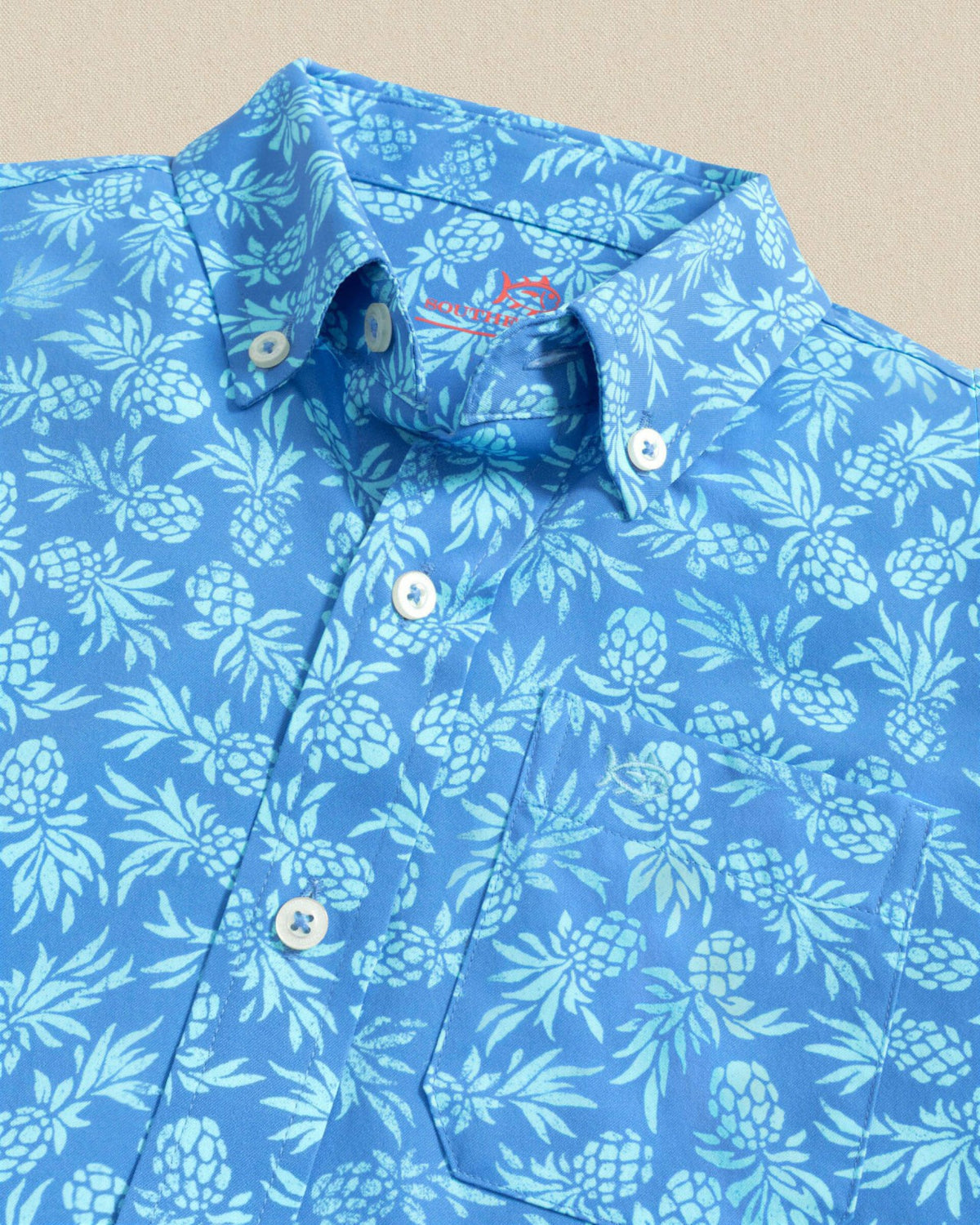 Boys Pineapple Parade Short Sleeve Sport Shirt | Southern Tide Exclusive