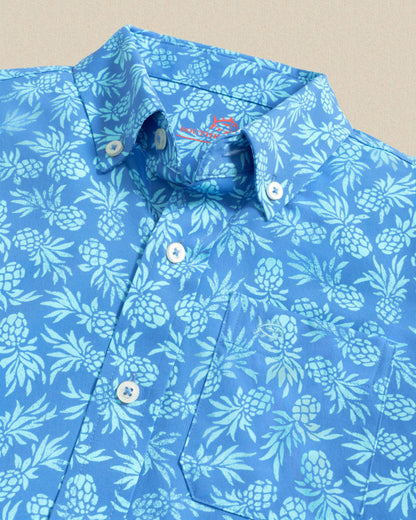 Boys Pineapple Parade Short Sleeve Sport Shirt | Southern Tide Exclusive