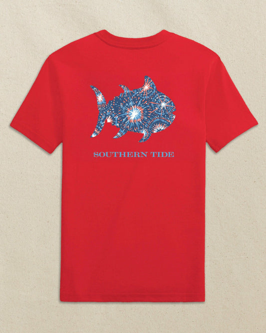 Kids Skipjack Fill Fireworks Short Sleeve T-Shirt | Southern Tide Recommended