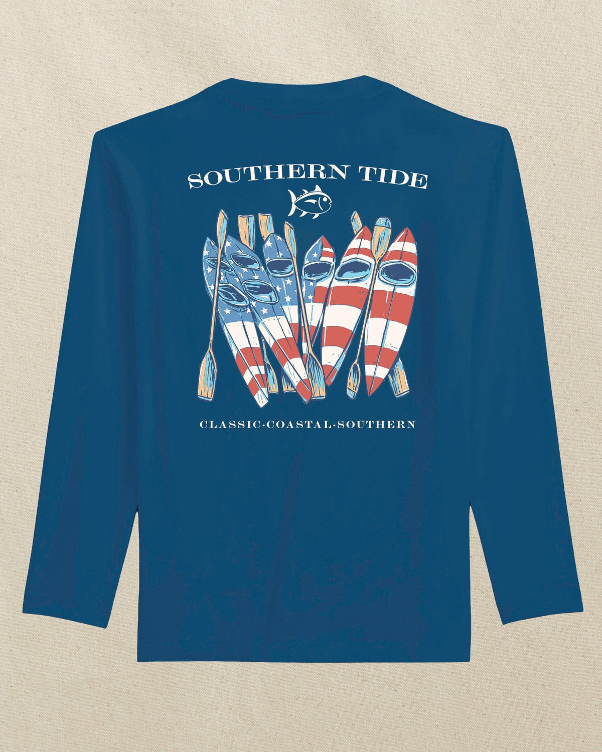 Kids Americana Performance Long Sleeve T-Shirt | Southern Tide Exclusive