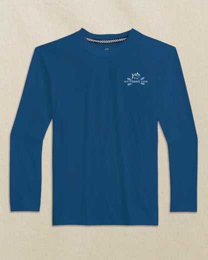 Kids Americana Performance Long Sleeve T-Shirt | Southern Tide Exclusive
