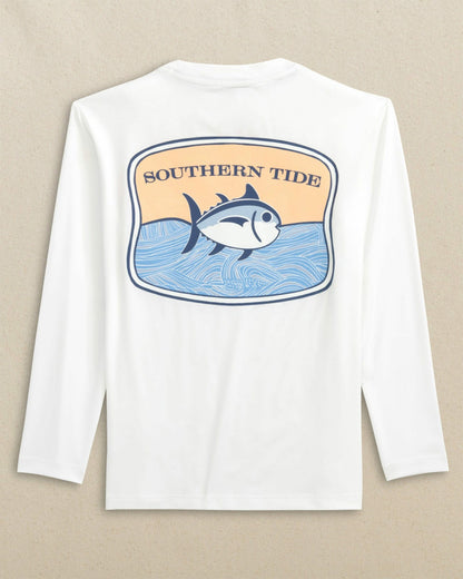 Kids Beach Badge Long Sleeve Performance T-Shirt | Southern Tide Essential