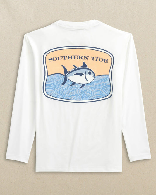 Kids Beach Badge Long Sleeve Performance T-Shirt | Southern Tide Essential
