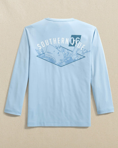 Kids Shark Attack Performance Long Sleeve T-Shirt | Southern Tide New