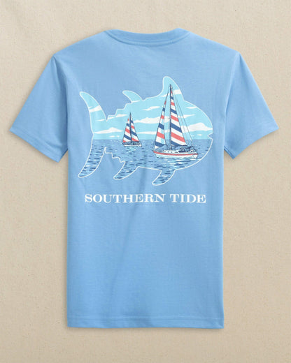 Kids Sailboat Skipjack Fill Short Sleeve T-Shirt | Southern Tide Exclusive