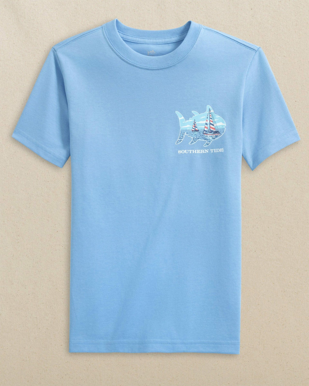 Kids Sailboat Skipjack Fill Short Sleeve T-Shirt | Southern Tide Exclusive