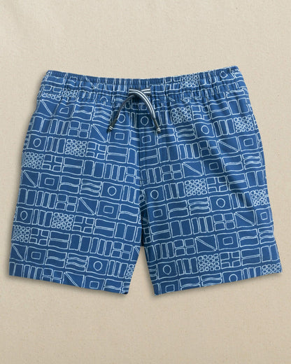 Boys Nautical Flags Swim Trunk | Southern Tide Latest