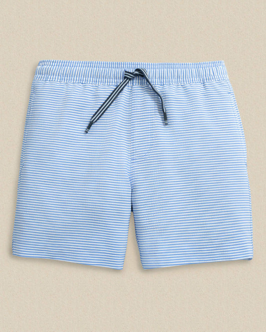 Boys Gulf Haven Seersucker Stripe Maritime Swim Trunk | Southern Tide Classic