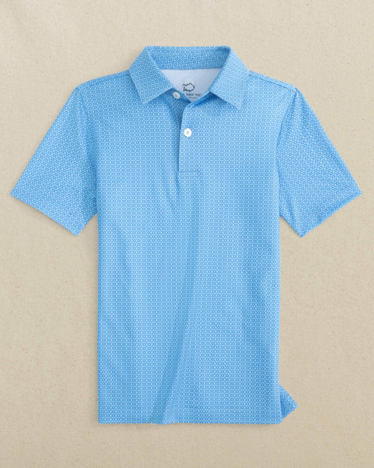 Boys Driver Seaside Geo Printed Performance Polo | Southern Tide Customer Favorite