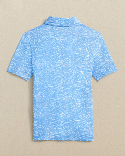 Boys Driver Rolling Waves Printed Performance Polo | Southern Tide Trusted