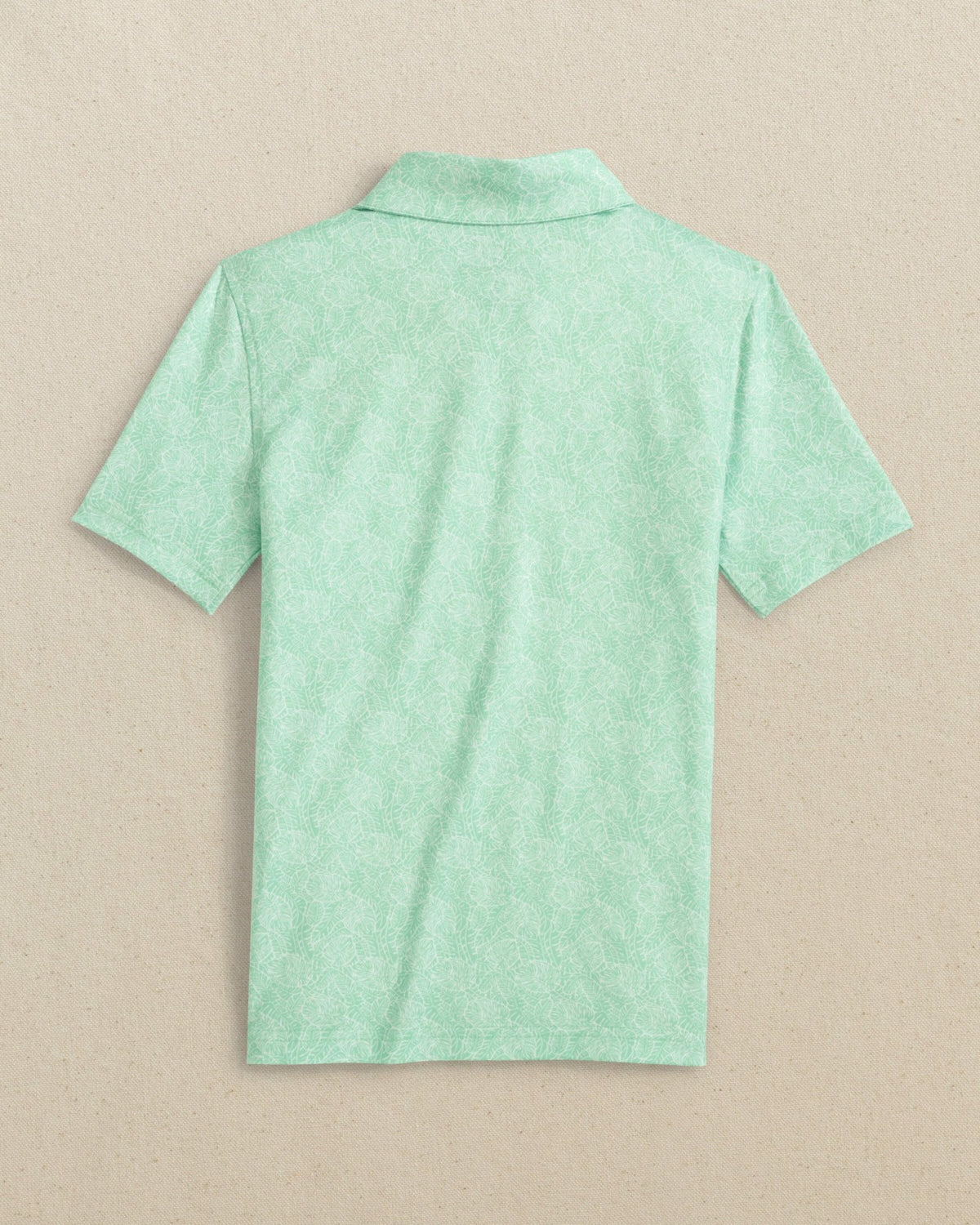 Boys Beach Palms Printed Performance Polo - Green | Southern Tide Special Offer