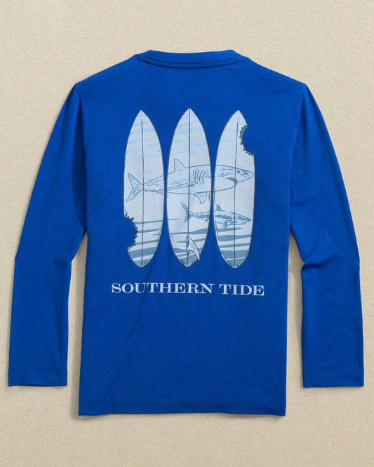 Kids Shark Bite Long Sleeve Performance T-Shirt | Southern Tide Best Seller