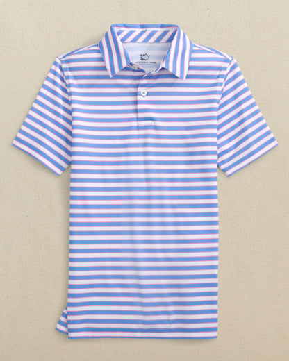 Boys Driver Waterway Stripe Performance Polo | Southern Tide Deals