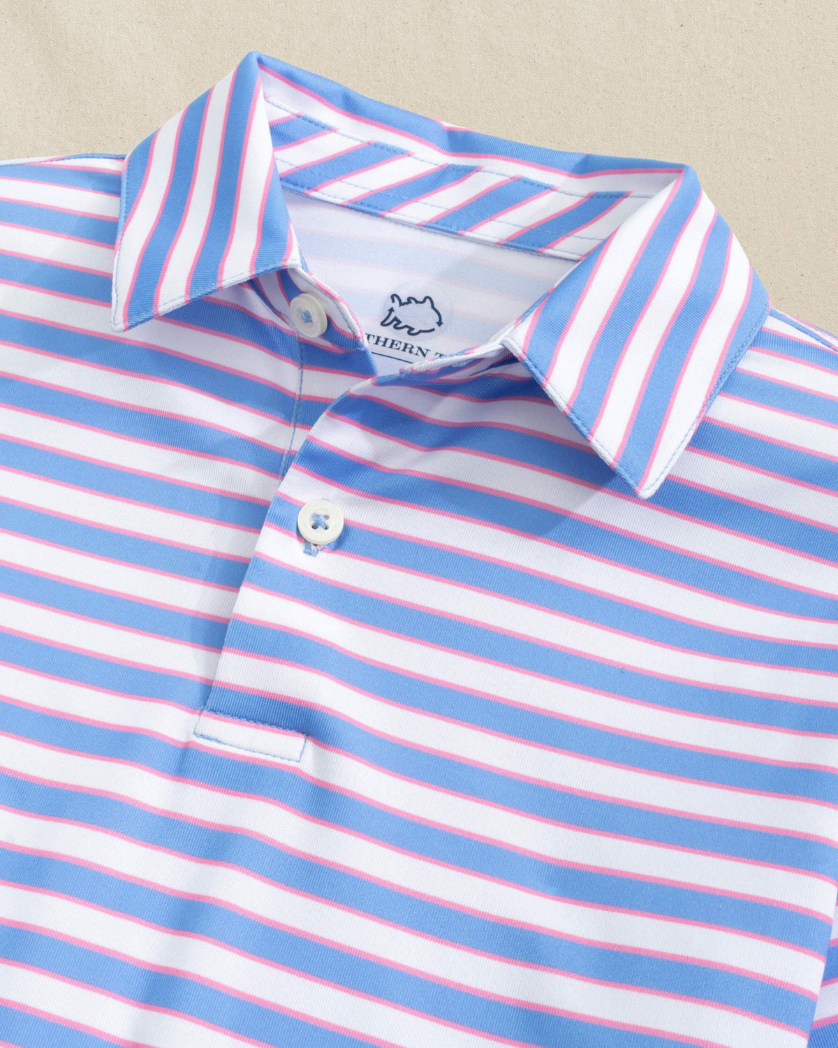 Boys Driver Waterway Stripe Performance Polo | Southern Tide Deals