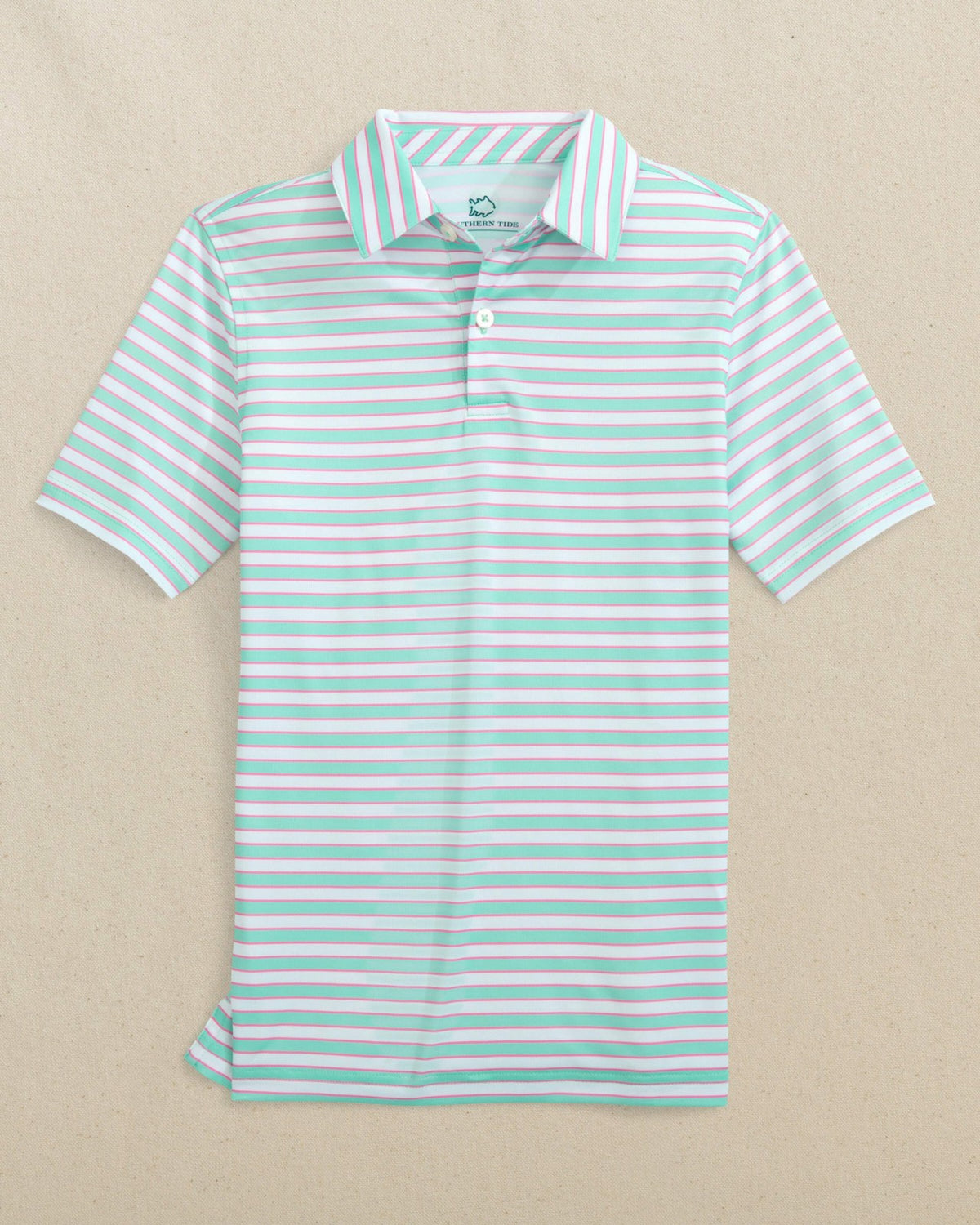Boys Driver Waterway Stripe Performance Polo | Southern Tide Deals