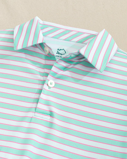 Boys Driver Waterway Stripe Performance Polo | Southern Tide Deals