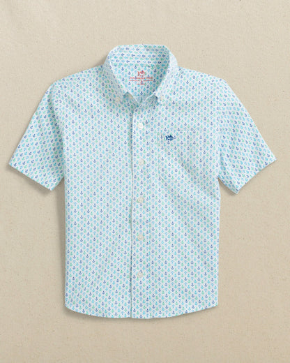 Boys Anchors Away Short Sleeve Sport Shirt | Southern Tide Smart Buy