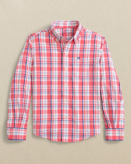 Boys Breakwater Plaid Long Sleeve Sport Shirt | Southern Tide Trusted