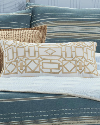 Trellis Square Linen Decorative Pillow | Southern Tide Classic