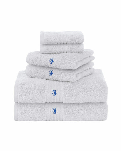Performance 5.0 Bath Towel 6-Piece Set - Optical White | Southern Tide Great Value
