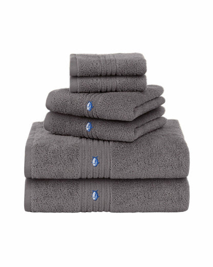 Performance 5.0 Bath Towel 6-Piece Set - Nautical Grey | Southern Tide Trusted