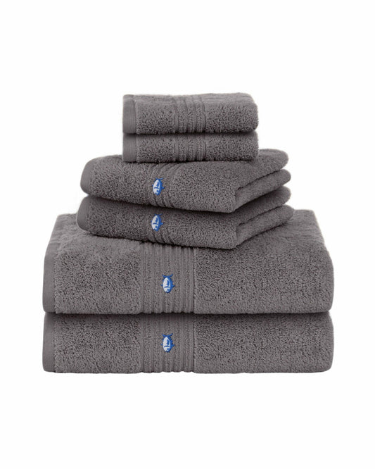 Performance 5.0 Bath Towel 6-Piece Set - Nautical Grey | Southern Tide Trusted