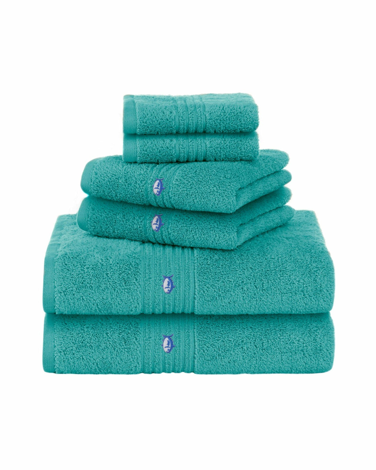 Performance 5.0 Bath Towel 6-Piece Set - Aqua | Southern Tide Great Value