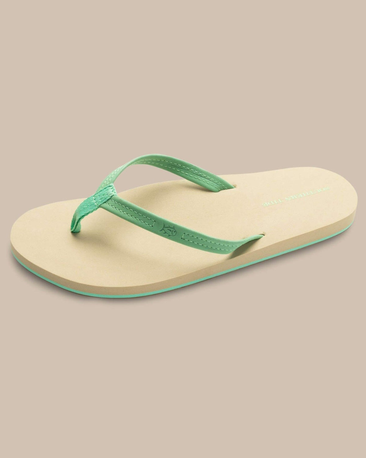 Green Leather Flipflops | Southern Tide Classic
