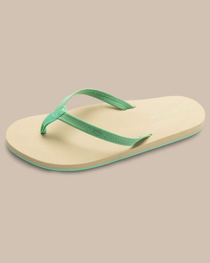Green Leather Flipflops | Southern Tide Classic