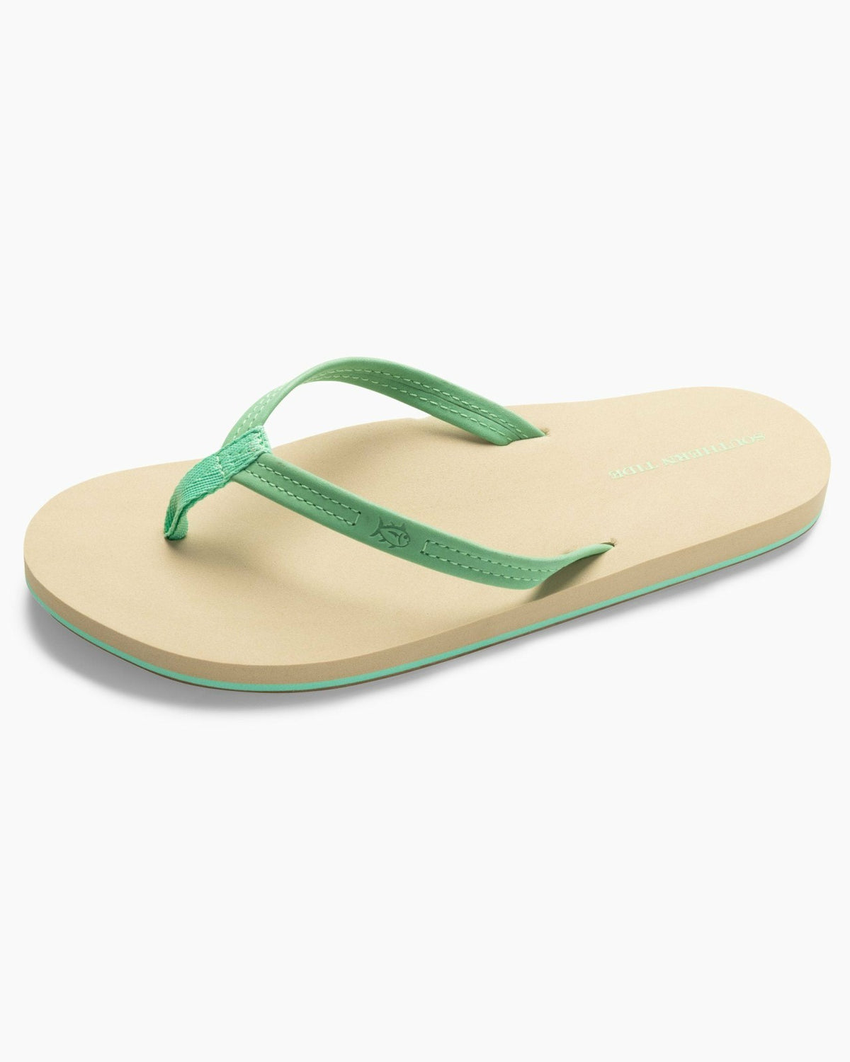 Green Leather Flipflops | Southern Tide Classic
