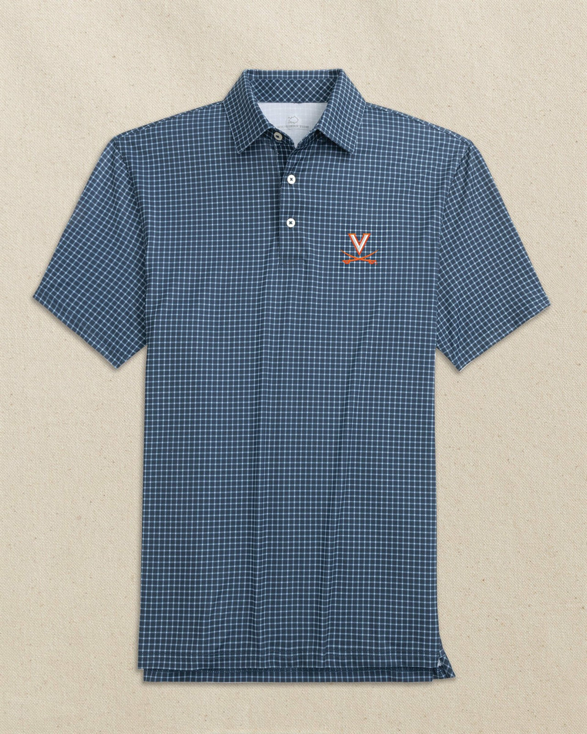 UVA Cavaliers Driver Dunes Edge Plaid Polo | Southern Tide Essential