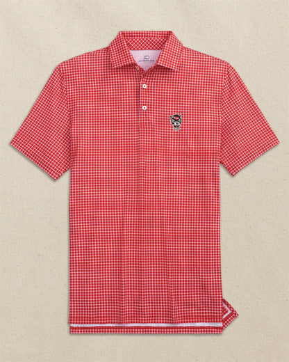 NC State Wolf Head Driver Dunes Edge Plaid Polo | Southern Tide Hot Sale