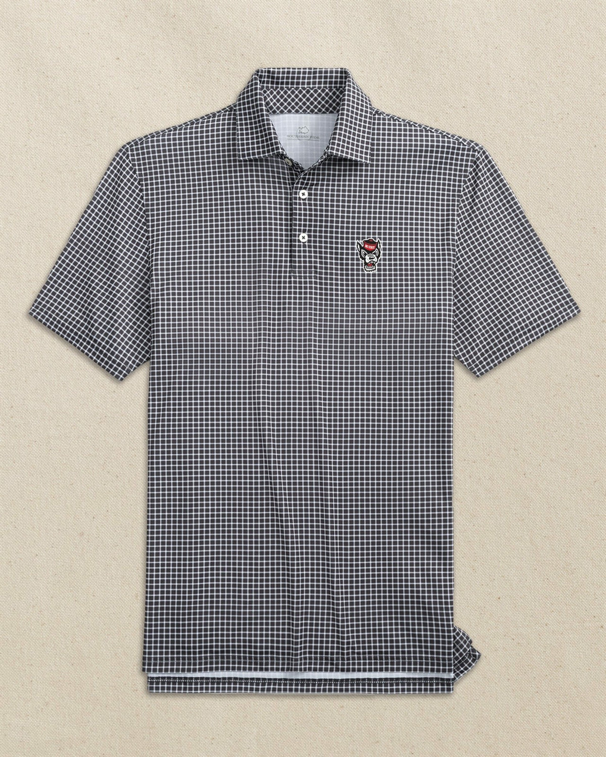 NC State Wolf Head Driver Dunes Edge Plaid Polo | Southern Tide Hot Sale
