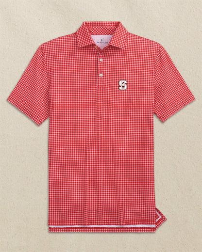 NC State Wolfpack Driver Dunes Edge Plaid Polo | Southern Tide Latest