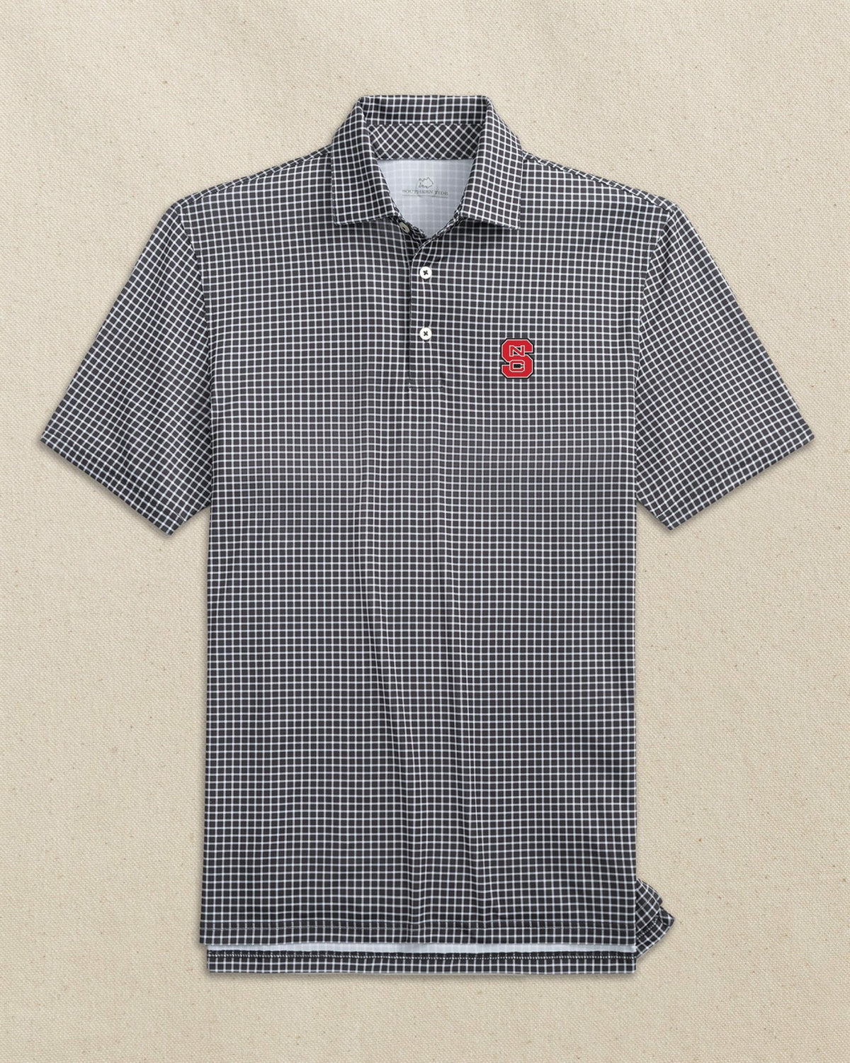 NC State Wolfpack Driver Dunes Edge Plaid Polo | Southern Tide Latest