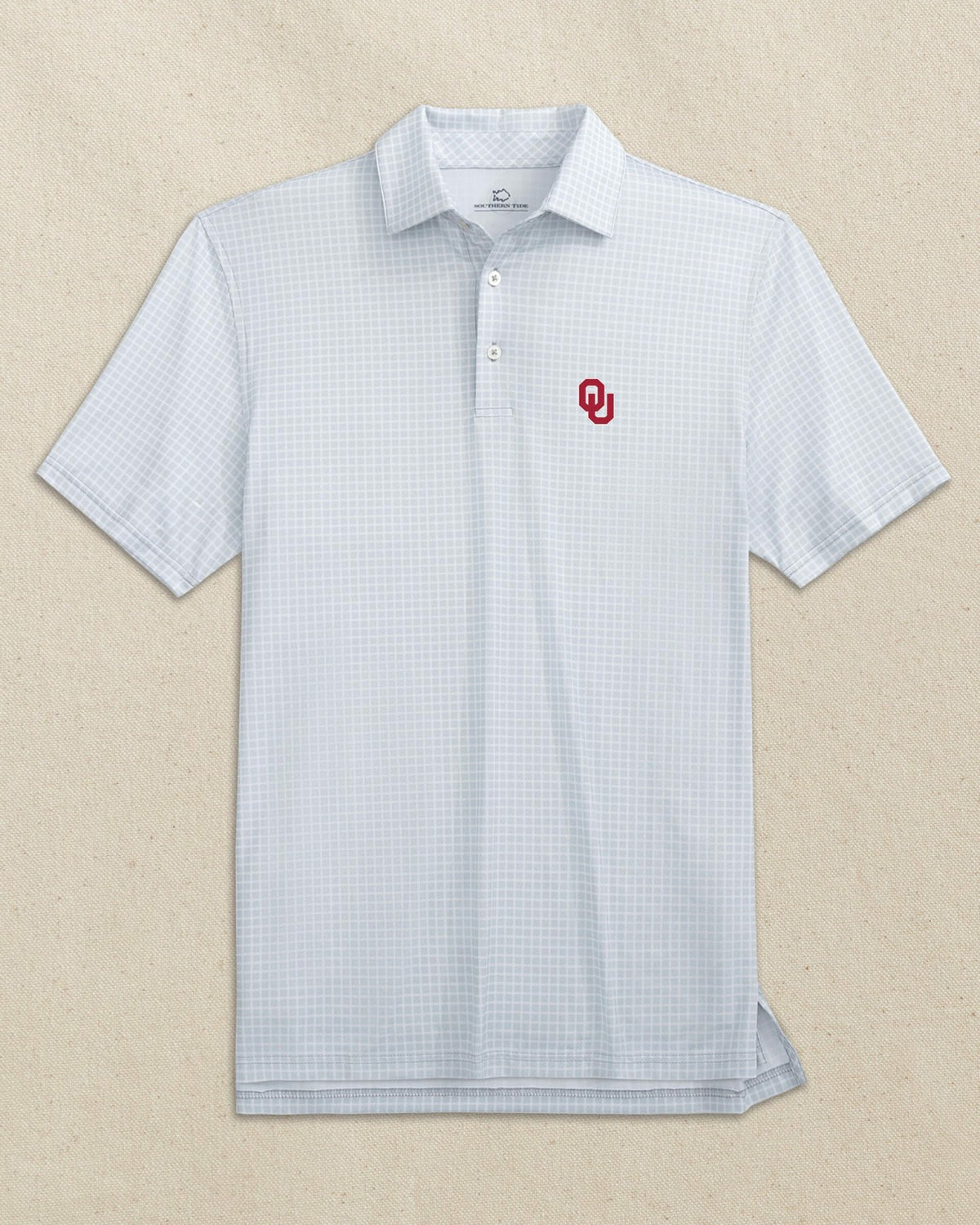 Oklahoma Sooners Driver Dunes Edge Plaid Polo | Southern Tide Smart Buy