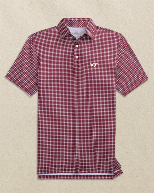 Virginia Tech Hokies Dunes Edge Plaid Polo | Southern Tide Top Pick