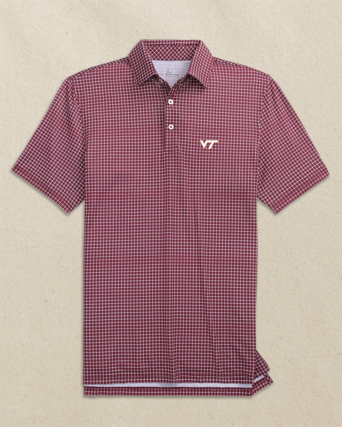 Virginia Tech Hokies Dunes Edge Plaid Polo | Southern Tide Top Pick