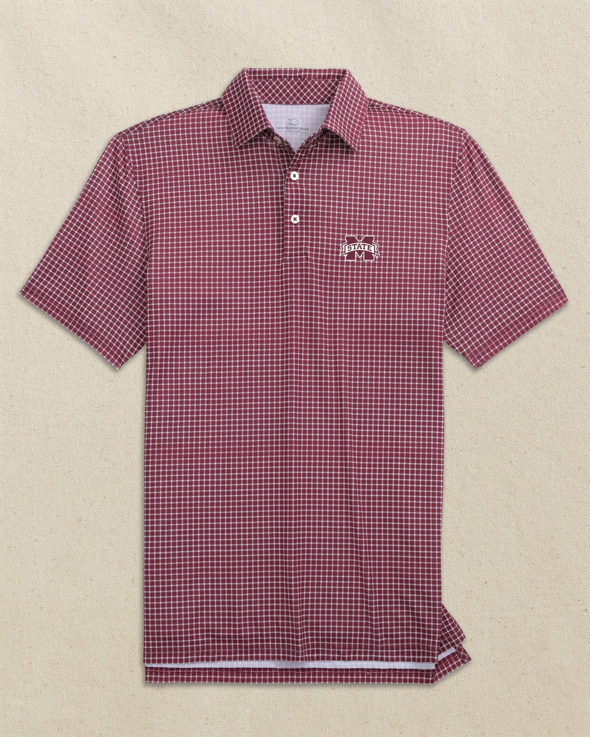 Mississippi State Bulldogs Dunes Edge Plaid Polo | Southern Tide Discount