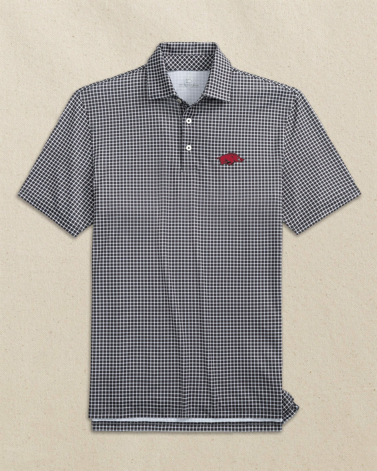 Arkansas Razorbacks Driver Dunes Edge Plaid Polo | Southern Tide Everyday