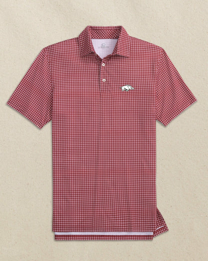 Arkansas Razorbacks Driver Dunes Edge Plaid Polo | Southern Tide Everyday