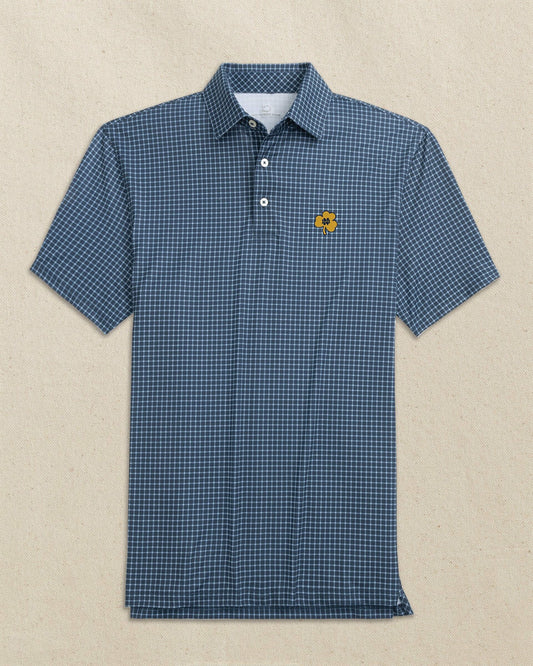 Notre Dame Shamrock Driver Dunes Edge Plaid Polo | Southern Tide Special Offer