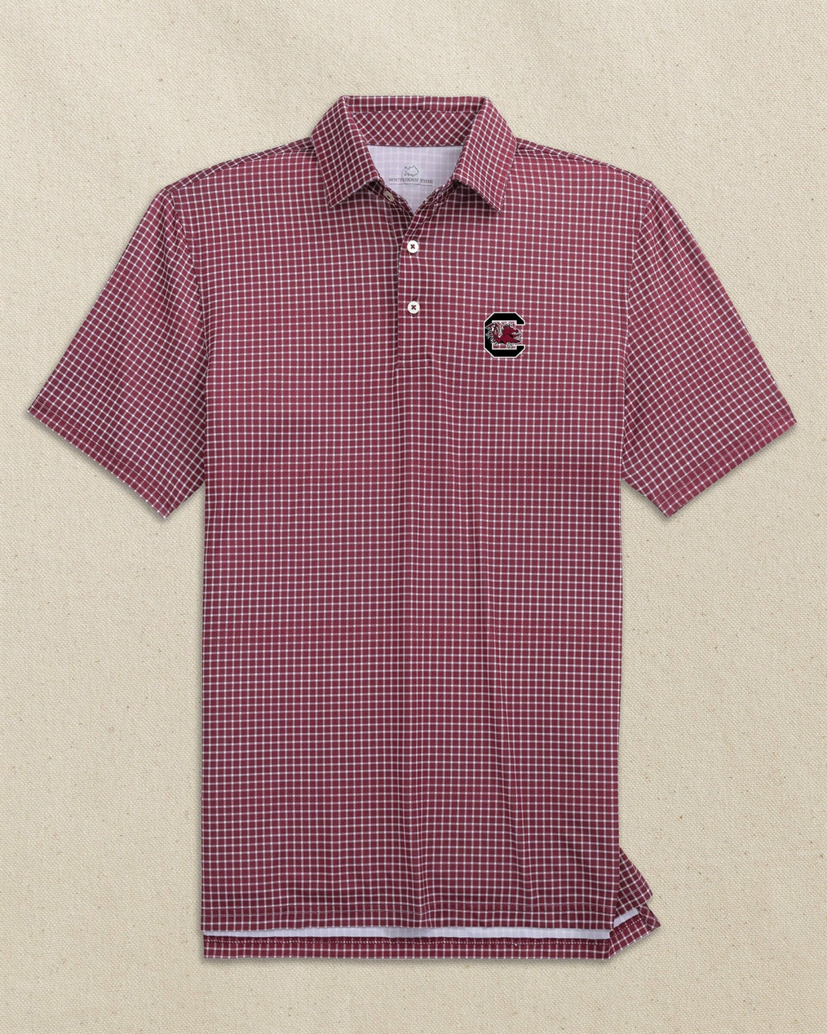 USC Gamecocks Driver Dunes Edge Plaid Polo | Southern Tide Smart Buy
