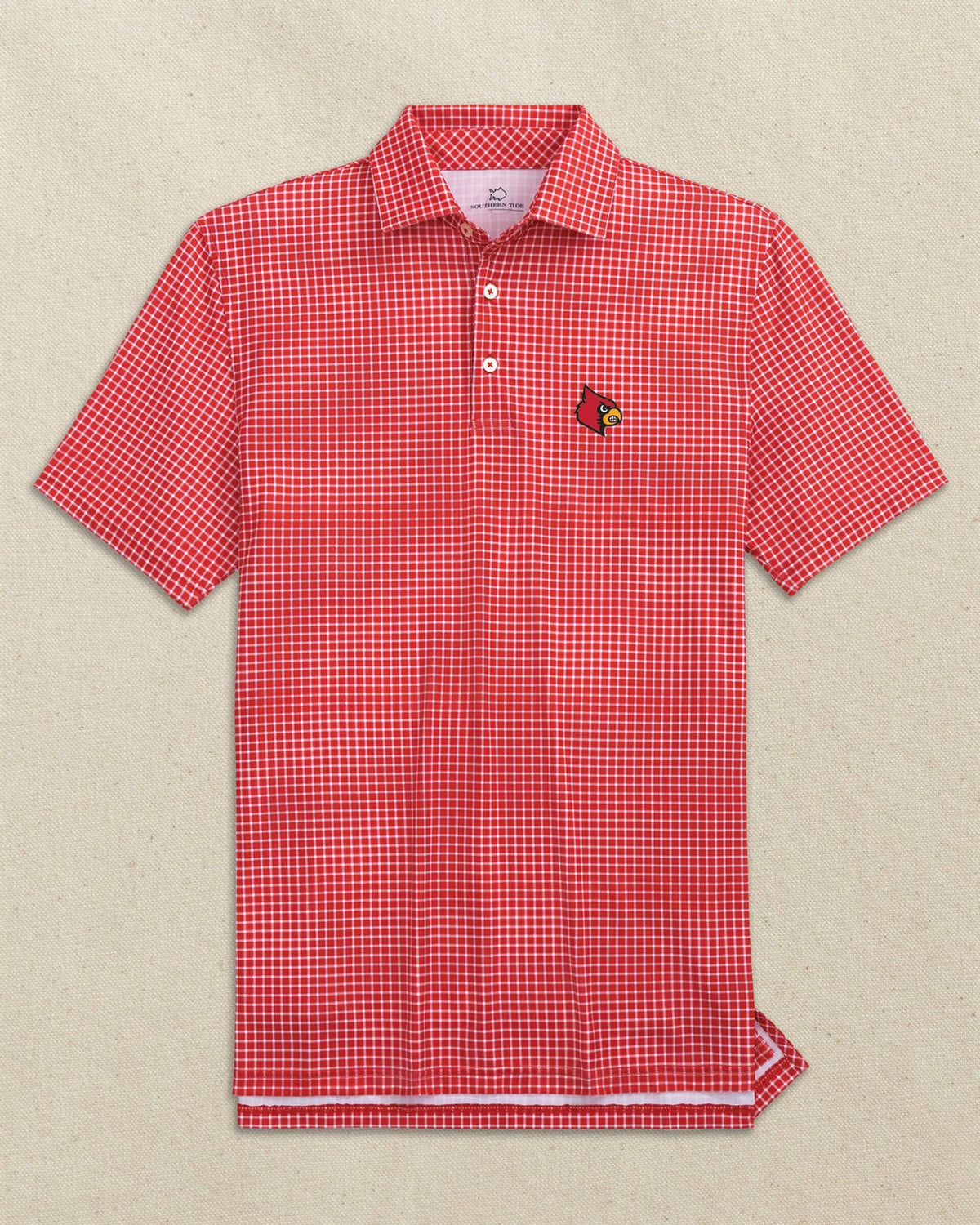 Louisville Cardinals Dunes Edge Plaid Polo | Southern Tide Popular