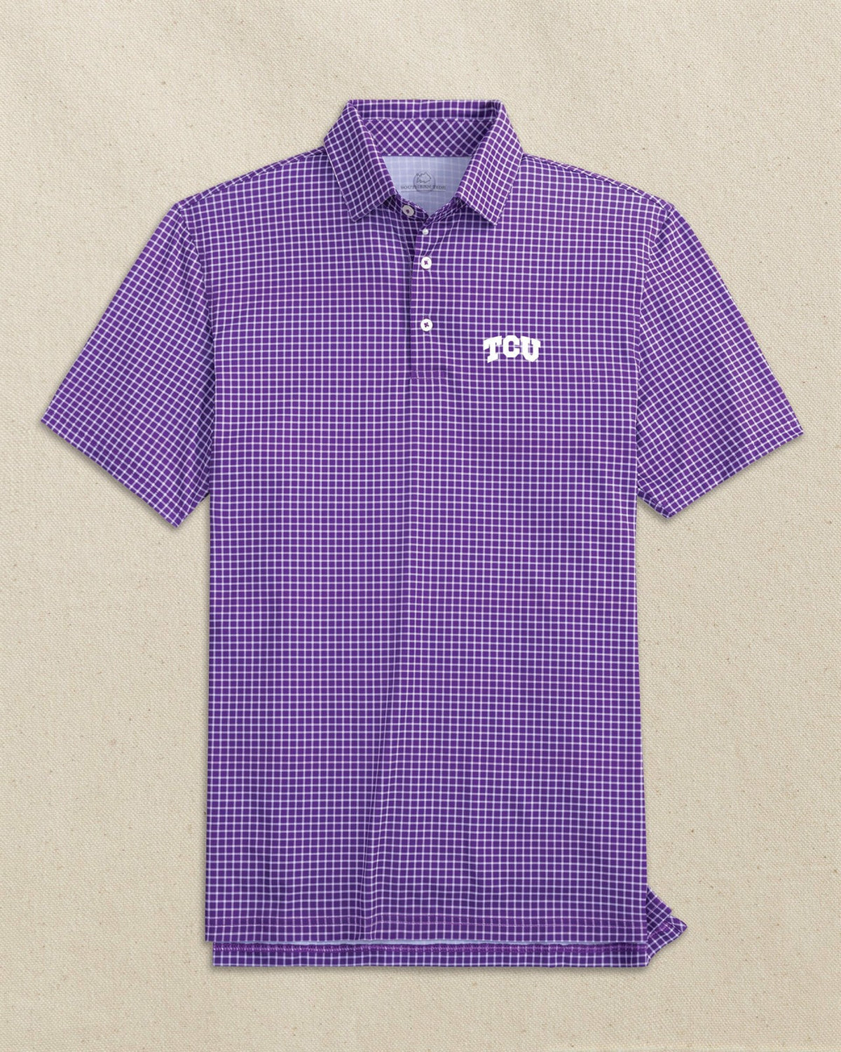 TCU Horned Frogs Driver Dunes Edge Plaid Polo | Southern Tide Discount