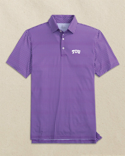 TCU Horned Frogs Driver Dunes Edge Plaid Polo | Southern Tide Discount