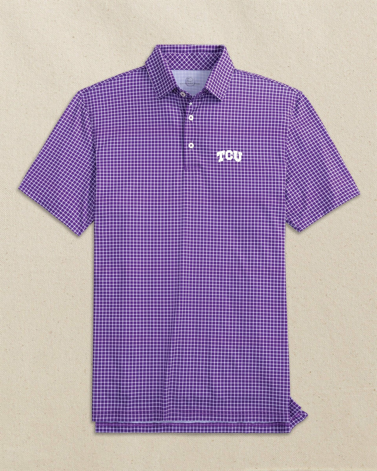 TCU Horned Frogs Driver Dunes Edge Plaid Polo | Southern Tide Discount