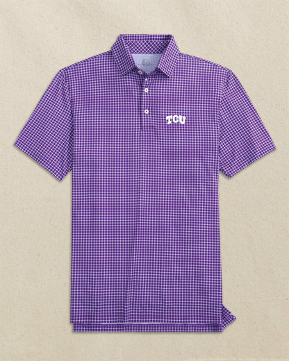 TCU Horned Frogs Driver Dunes Edge Plaid Polo | Southern Tide Discount