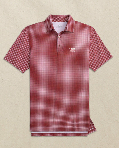 Oklahoma Sooner Schooner Dunes Edge Plaid Polo | Southern Tide New