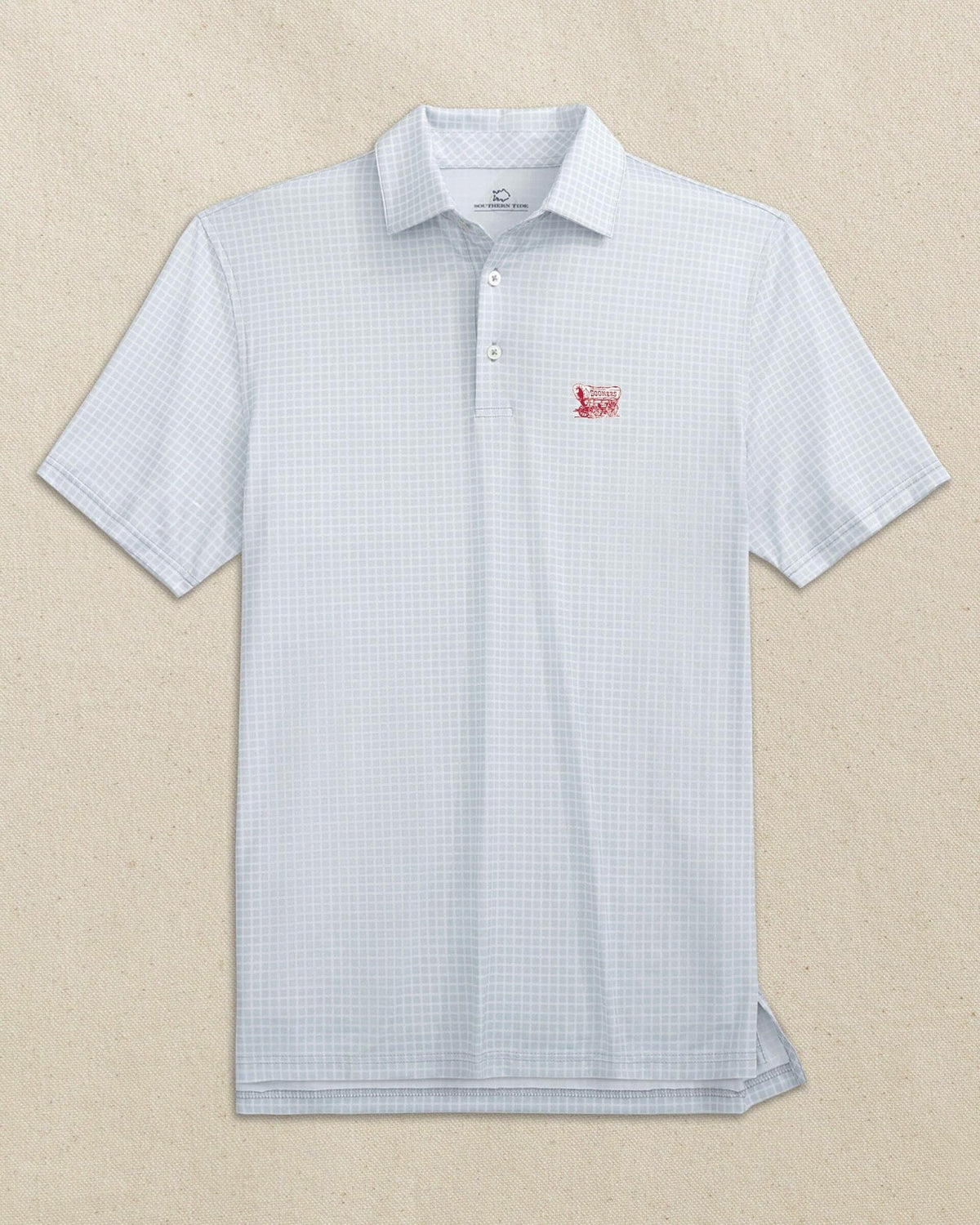 Oklahoma Sooner Schooner Dunes Edge Plaid Polo | Southern Tide New